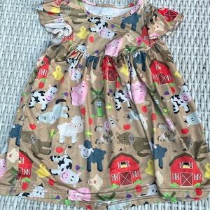 EUC- GIRLS Farm Animals Dress Size L